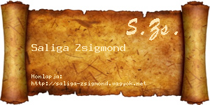 Saliga Zsigmond névjegykártya